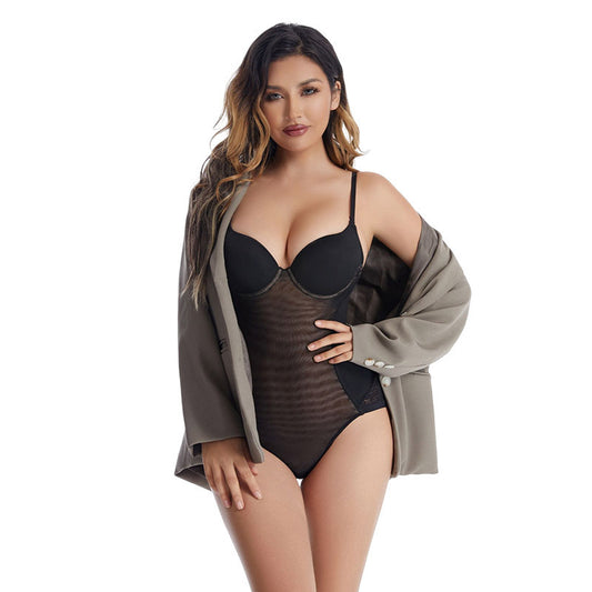 Lace Sling Seamless With Bra Jumpsuit